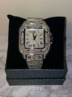 Mens Custom Fully Ice out Sport Iced Cz VVS Quality Stainless Steel Fully Bling