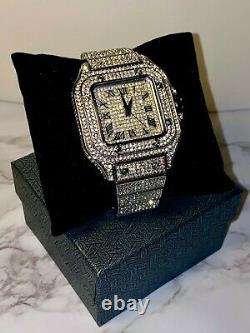 Mens Custom Fully Ice out Sport Iced Cz VVS Quality Stainless Steel Fully Bling