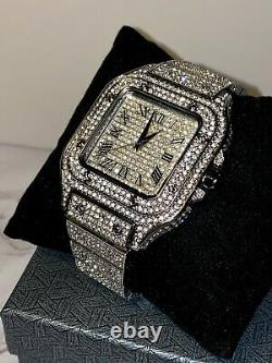 Mens Custom Fully Ice out Sport Iced Cz VVS Quality Stainless Steel Fully Bling