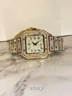 Mens Custom Fully Ice out Sport Iced Cz VVS Quality Stainless Steel Fully Bling