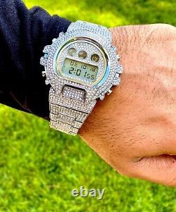 Mens Custom Fully Icy Iced Cz VVS Quality Stainless Steel Fully Bling