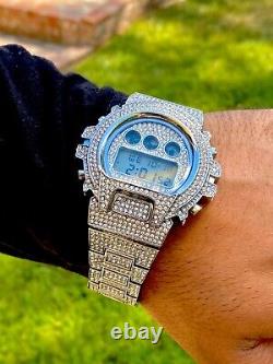 Mens Custom Fully Icy Iced Cz VVS Quality Stainless Steel Fully Bling