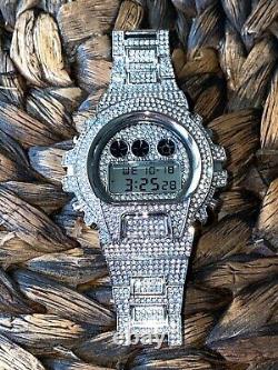 Mens Custom Fully Icy Iced Cz VVS Quality Stainless Steel Fully Bling