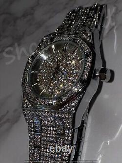 Mens Custom Fully Icy Iced Cz VVS Quality Stainless Steel Fully Bling