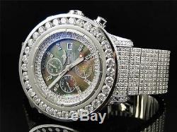 Mens Custom XL 55.20 Ct Breitling Super Avenger Aeromarine Diamond Watch
