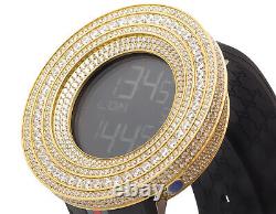 Mens Custom Yellow Stainless Steel Jojino/Joe Rodeo Lab Designer Diamond Watch