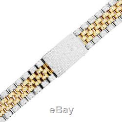 Mens Rolex Custom Real Round Cut Diamond Jubilee Watch Band 36mm DateJust