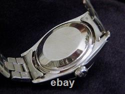 Mens Rolex Date Stainless Steel Watch Oyster Folded Band White Diamond Dial 1500