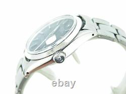 Mens Rolex Date Stainless Steel Watch Oyster Rivet Band Black Dial Domed 1500