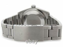 Mens Rolex Date Stainless Steel Watch SS Oyster Band Bracelet Black Dial 1500