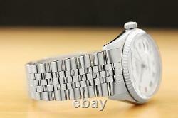 Mens Rolex Datejust 16014 Roman Dial 18k White Gold/steel Watch & Rolex Bracelet