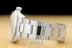 Mens Rolex Datejust 16014 Silver Roman 18k White Gold & Stainless Steel Watch