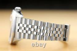 Mens Rolex Datejust 16234 Silver Factory Diamond 18k White Gold & Steel Watch