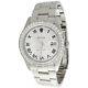 Mens Rolex Datejust 36mm Roman # Diamond Dial Watch Oyster Stainless Steel 4 CT