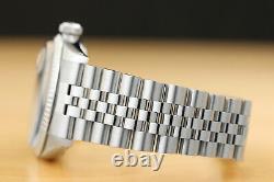 Mens Rolex Datejust Black Diamond Dial 18k White Gold Stainless Steel Watch