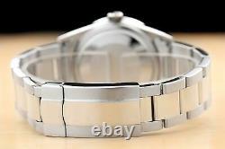 Mens Rolex Datejust Coral Red 18k White Gold Diamond & Steel Quickset Watch