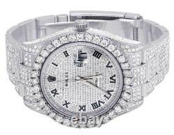 Mens Rolex Datejust II Full Iced 41MM 116300 Pave Dial Diamond Watch 17.5Ct