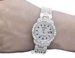 Mens Rolex Datejust Oyster Quickset 16014 Steel 36MM Diamond Watch 10.75 Ct
