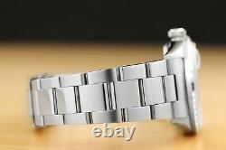 Mens Rolex Datejust Silver 18k White Gold Sapphire Diamond Stainless Steel Watch