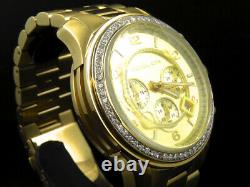 Micheal Kors Gold 45 MM Stainless Steel Watch with Custom Set Diamonds 2.0 ct