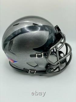 Michigan Wolverines CUSTOM Stainless Steel Hydro-Dipped Mini Football Helmet