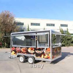 Mobile Food Cart Stainless Steel Concession Trailer Customized Food Carts