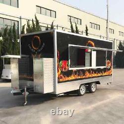 Mobile Food Cart Stainless Steel Concession Trailer Customized Food Carts