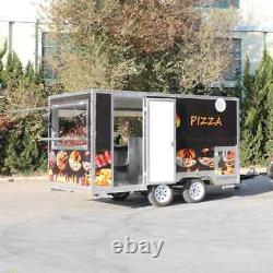 Mobile Food Cart Stainless Steel Concession Trailer Customized Food Carts