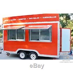 Mobile Food Cart Trailer CE Certified, Stainless Steel, Customized Food Trucks