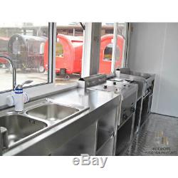 Mobile Food Cart Trailer CE Certified, Stainless Steel, Customized Food Trucks