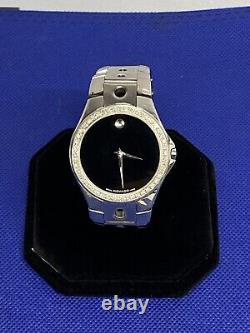 Movado (84 G1 1890) Valeto Stainless Steel Custom Diamond Bezel Watch