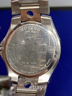 Movado (84 G1 1890) Valeto Stainless Steel Custom Diamond Bezel Watch