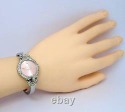 Movado Watch Kara Pink Custom Genuine Diamond Stainless Steel Bracelet Ladies