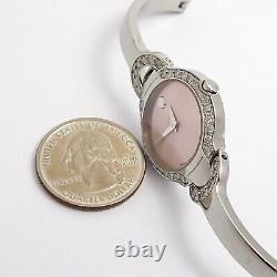 Movado Watch Kara Pink Custom Genuine Diamond Stainless Steel Bracelet Ladies
