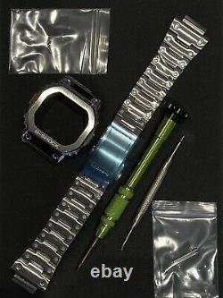 NEW Custom Made 5600 Series Full Solid Stainless Steel Metal Bezel & Bracelet