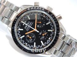 NEW SIEKO SPEED-MASTER HOMAGE MOON Watch CHRONO CAL. VK63A QUARTZ BLACK DIAL