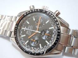 NEW SIEKO SPEED-MASTER HOMAGE MOON Watch CHRONO CAL. VK63A QUARTZ BLACK DIAL