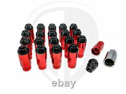 NGR DUAL Lug Nuts 20 Set Stainless Steel + Aluminum (RED)
