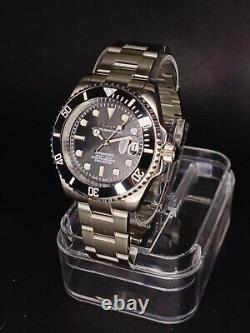 NH35 Movement Custom Watch Black Sub 40mm Automatic Solid Stainless Steel