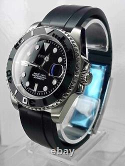 NH35 Movement Custom Watch -Black Yacht 40mm Automatic Solid Stainless Steel
