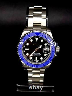 NH35 Movement Custom Watch -Blue Yacht 40mm Automatic Solid Stainless Steel