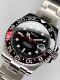 NH35 Movement Custom Watch Coke GMT Style 40mm Automatic Solid Stainless Steel