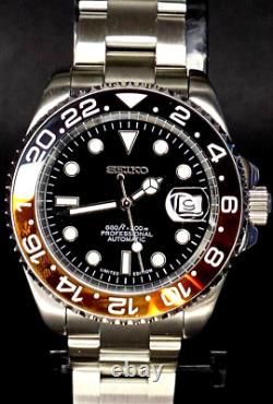 NH35 Movement Custom Watch -Coke GMT Style 40mm Automatic Solid Stainless Steel