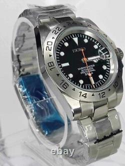 NH35 Movement Custom Watch Explorer II Homage Automatic Solid Stainless Steel