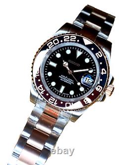 NH35 Movement Custom Watch Rootbeer 40mm Automatic Solid Stainless Steel