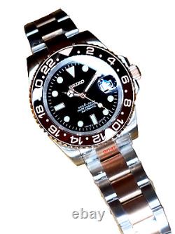 NH35 Movement Custom Watch Rootbeer 40mm Automatic Solid Stainless Steel