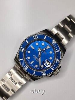 NH35 Movement Custom Watch Smurf 40mm Automatic Solid Stainless Steel