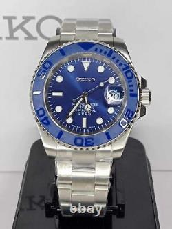 NH35 Movement Custom Watch Smurf Yacht 40mm Automatic Solid Stainless Steel