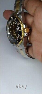NH35 Movement Custom Watch -Two-Tone Black 40mm Automatic Solid Stainless Steel