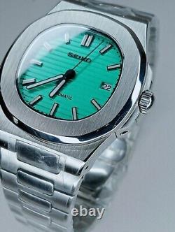 NH35 Seikonaut Custom Build Watch Turquoise Dial Homage Stainless Steel